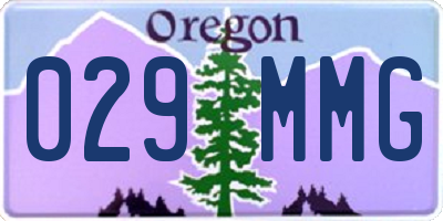 OR license plate 029MMG