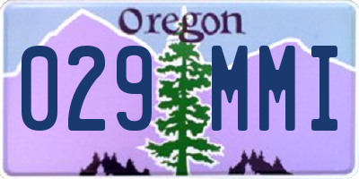 OR license plate 029MMI