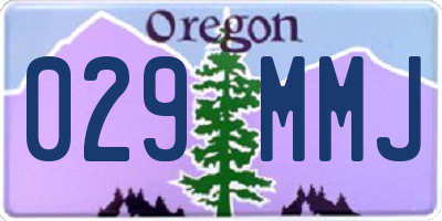 OR license plate 029MMJ
