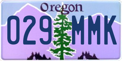 OR license plate 029MMK
