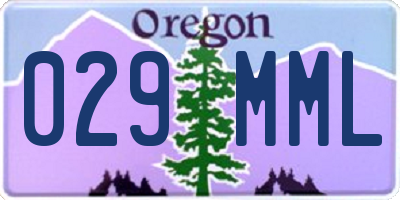 OR license plate 029MML