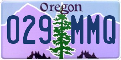 OR license plate 029MMQ