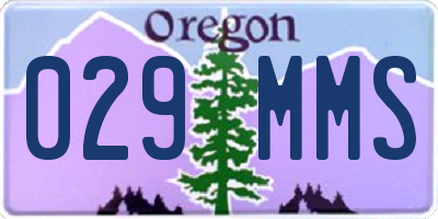 OR license plate 029MMS