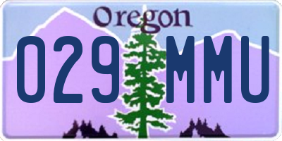 OR license plate 029MMU