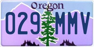 OR license plate 029MMV