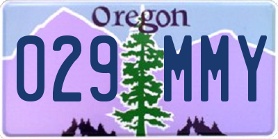 OR license plate 029MMY
