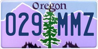 OR license plate 029MMZ