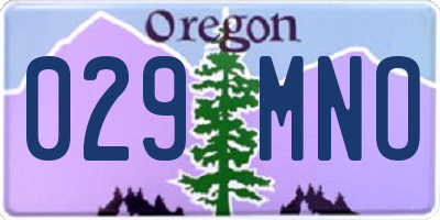 OR license plate 029MNO
