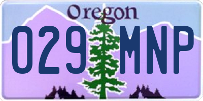 OR license plate 029MNP