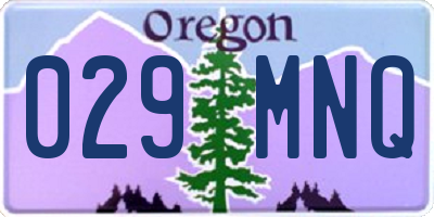 OR license plate 029MNQ