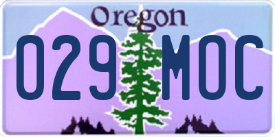OR license plate 029MOC