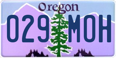 OR license plate 029MOH