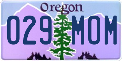 OR license plate 029MOM