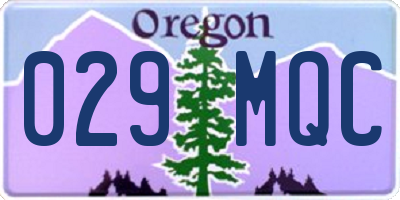 OR license plate 029MQC