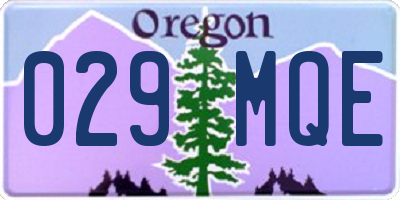 OR license plate 029MQE