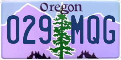 OR license plate 029MQG