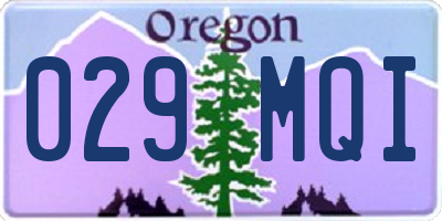 OR license plate 029MQI