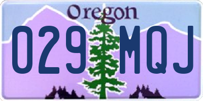 OR license plate 029MQJ
