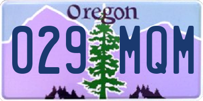 OR license plate 029MQM