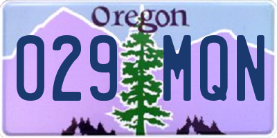 OR license plate 029MQN