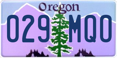 OR license plate 029MQO
