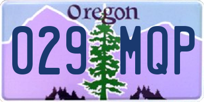 OR license plate 029MQP