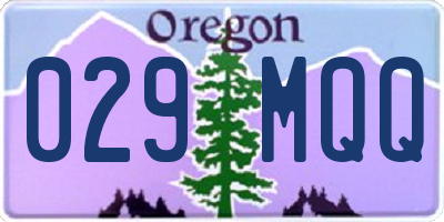 OR license plate 029MQQ