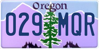 OR license plate 029MQR