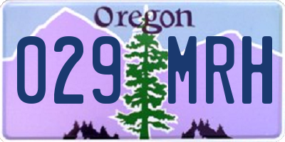 OR license plate 029MRH