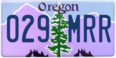 OR license plate 029MRR
