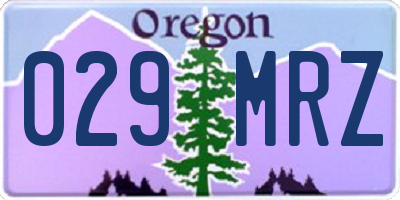 OR license plate 029MRZ