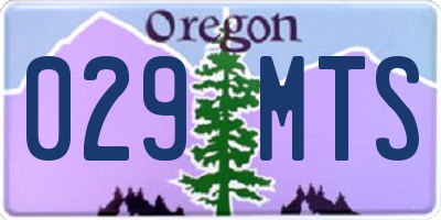 OR license plate 029MTS