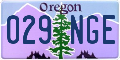 OR license plate 029NGE