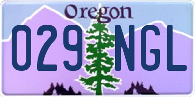 OR license plate 029NGL