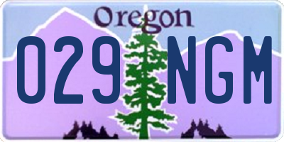 OR license plate 029NGM