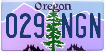 OR license plate 029NGN