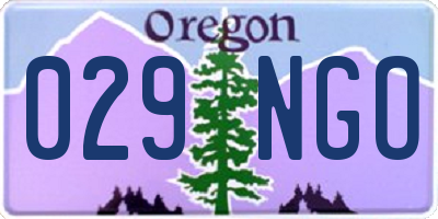 OR license plate 029NGO