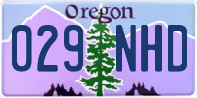 OR license plate 029NHD