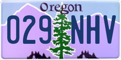 OR license plate 029NHV