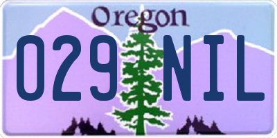 OR license plate 029NIL