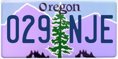 OR license plate 029NJE