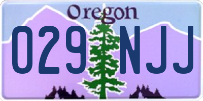 OR license plate 029NJJ