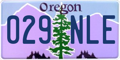 OR license plate 029NLE