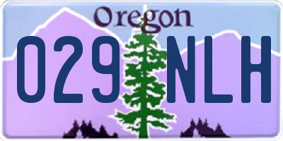 OR license plate 029NLH
