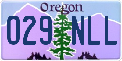 OR license plate 029NLL