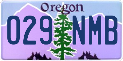 OR license plate 029NMB