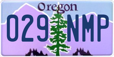 OR license plate 029NMP