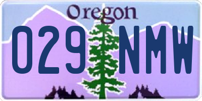 OR license plate 029NMW