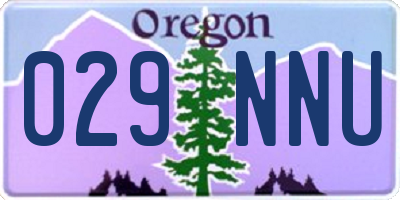 OR license plate 029NNU