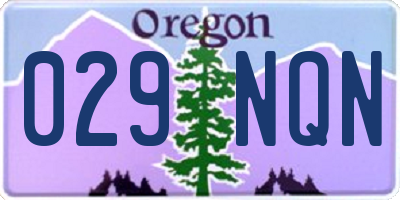 OR license plate 029NQN